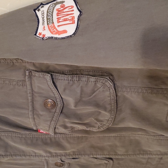 Levi's Denim Jacket Living Legend Sleeve Patch Distressed Militarycore - Picture 2 of 9